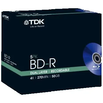 Optické médium TDK Blu-ray BD-R jewel case 5 50GB 4x
