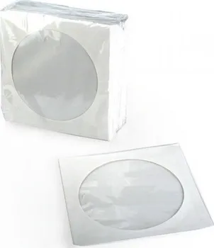 Optické médium Gembird Obálka na CD/DVD s okénkem, papírová, 100 ks