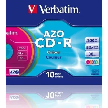 Optické médium Verbatim CD-R 700MB 52x slim barevné