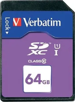 Paměťová karta Verbatim SDXC 64 GB Clas s10 UHS-I U1 (44024)