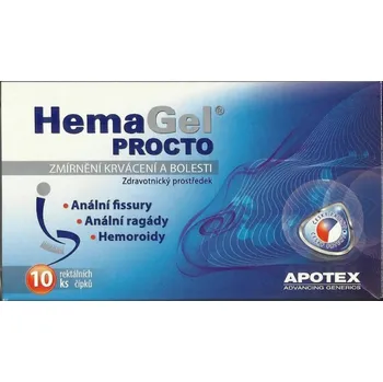 Intimní hygienický prostředek VH Pharma HemaGel Procto čípky 10 ks