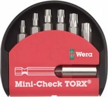 Bit Wera 6-dílná sada bitů TORX Mini-Check TX s držákem 893/4/1 K