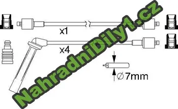 Zapalovací kabel Sada zapalovacích kabelů BOSCH (BO 0986357161)