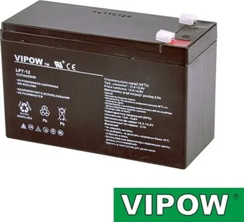 Záložní baterie VIPOW 12V/ 7Ah (7,5Ah) bezúdržbový akumulátor