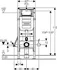 GEBERIT DUOFIX pro závěsné WC, UP 320, pro tělesně postižené, ovládání zepředu 111.350.00.5