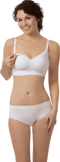 Carriwell - Organic Maternity & Nursing Bra - White