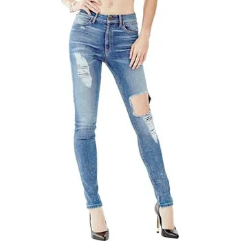 Dámské džíny Recenze Guess jeans 1981 High-Rise Skinny in Ringside Destroy Wash 