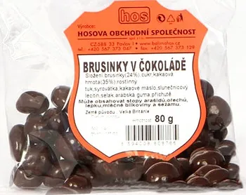 Ovoce HOS Brusinky v hořké čokoládě 80g