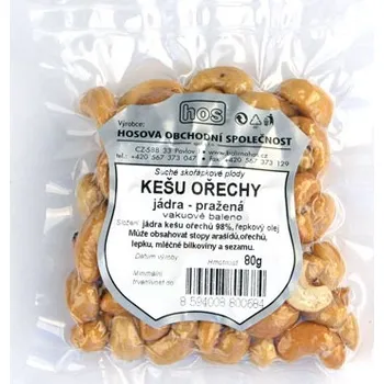 Hos Kešu ořechy pražená jádra 80g