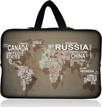 brašna na notebook Huado taška 15,6" Mapa světa