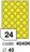 samolepící etikety Kulaté samolepicí etikety Rayfilm Office - fluo žlutá, 100 archů 