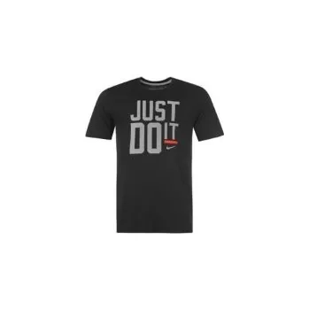 Nike Just Do It T Shirt Mens černá Pánské tričko Nike Just Do It T Shirt Mens černá