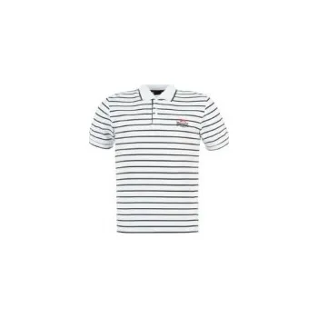 Pánské tričko Lonsdale YD Stripe Polo Shirt Mens White/Navy
