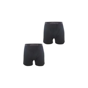Boxerky Lonsdale 2 Pack Boxers Mens černá