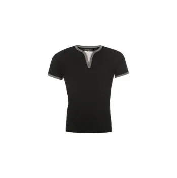 Pánské tričko Giorgio Mock Notch T Shirt Mens černá