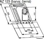 Kouřovod JUNKERS AZ 123 Střešní výklenek použitelný pro sklon 40-60° (černý)