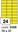 Samolepicí etikety Rayfilm Office - matně žlutá, 100 archů, 70 x 37 mm