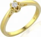 Prsten Zásnubní prsten s diamantem, žluté zlato brilianty 3811313-0-55-99