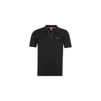 Pánské tričko Slazenger Plain Polo Shirt Mens černá