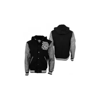Pánský bomber Hoodboyz Men College Jacket Black Gray