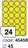 Kulaté samolepící etikety Rayfilm Office - fluo žlutá, 300 archů, průměr 45 mm