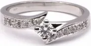 Prsten Zásnubní diamantový prsten s přírodními diamanty 585/3,41gr J-20113-11