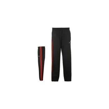 adidas 3 Stripe Fleece Sweatpants Mens Black/Red