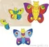 Dřevěná hračka Vícevrstvé puzzle – Motýlek