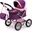 Bayer Design Trendy kočárek pro panenky do 46 cm, fialový/růžový