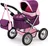 Bayer Design Trendy kočárek pro panenky do 46 cm, fialový/růžový