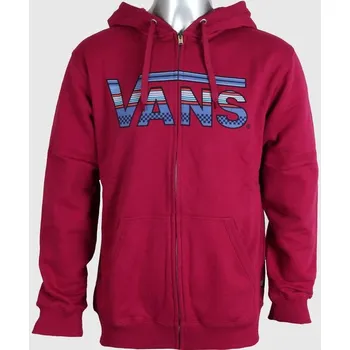 Pánská mikina Mikina Vans Classic Zip Hoodie beet red / native stripe