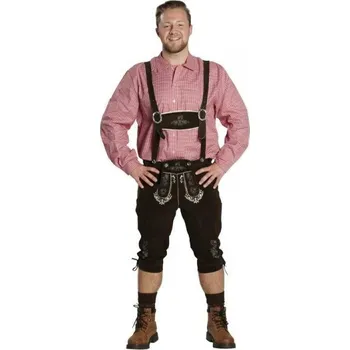 Karnevalový kostým Kalhoty Rubies Oktoberfest tmavě hnědé - kožené
