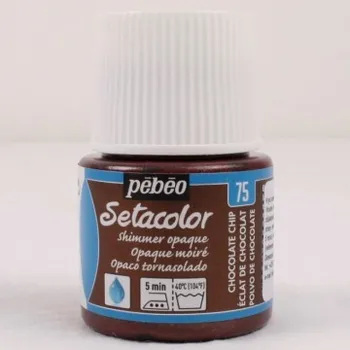 Barva na textil PÉBÉO SETACOLOR SHIMMER - metalická hnědá čokoládová 45ml