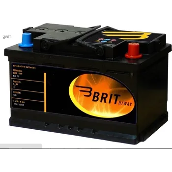 Autobaterie BRIT Hiway - BRIT72 - 72Ah/12V 640A (BRIT072) Autobaterie 12V/72A - 640A