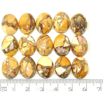 Přírodní kámen Mookait brekciový šperková mugle 16x12mm