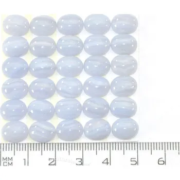 Přírodní kámen Chalcedon šperková mugle oválná 10x8mm