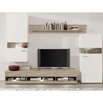 Obývací stěna BRW Newark 2 dub sonoma / bílá canadian