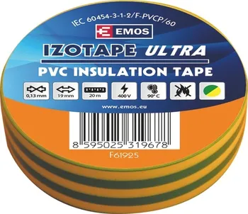 Izolační páska 2001192050 Páska izolační 19/20 zel./žlutá