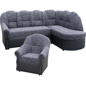 Sedací souprava Orfa Corza + křeslo černé