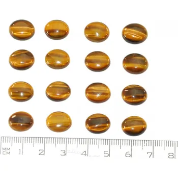 Přírodní kámen Tygří oko oválná mugle 12x10mm