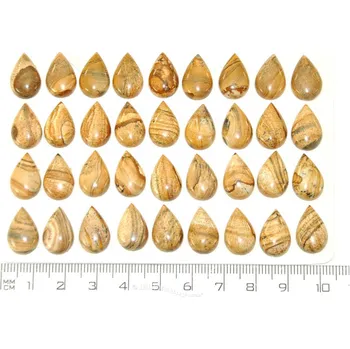 Přírodní kámen Jaspis obrázkový mugle kapka 15x10mm