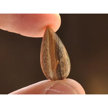 Přírodní kámen Jaspis obrázkový mugle kapka 1.4g