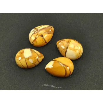 Přírodní kámen Mookait brekciový mugle šperková kapka