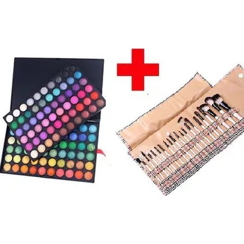 Paletka dekorativní kosmetiky BF-Beauty set paleta 120 očních stínů + 20 kusů štětců na líčení