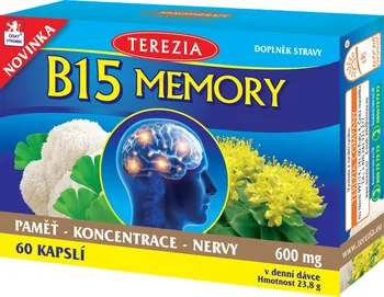 Přípravek na podporu paměti a spánku Terezia Company B15 Memory 60 kapslí
