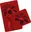 Bellatex Avangard koupelnová sada 60 x 100, 60 x 50 cm, červená kytka