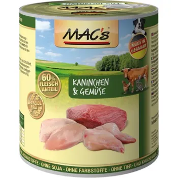 MAC's Dog konzerva králík/zelenina, 800 g