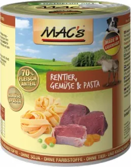 Krmivo pro psa MAC's Dog konzerva sob/zelenina/těstoviny