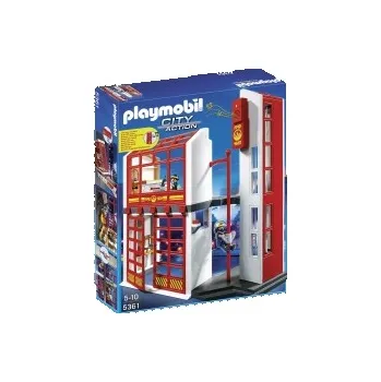 Stavebnice Playmobil Playmobil 5361 Hasičská zbrojnice s alarmem
