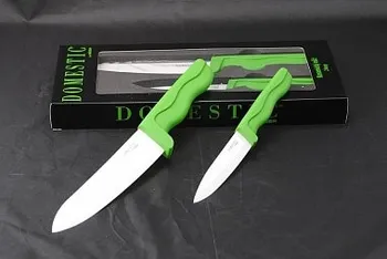 Kuchyňský nůž DOMESTIC GREEN Souprava keramických nožů 2 ks čepe